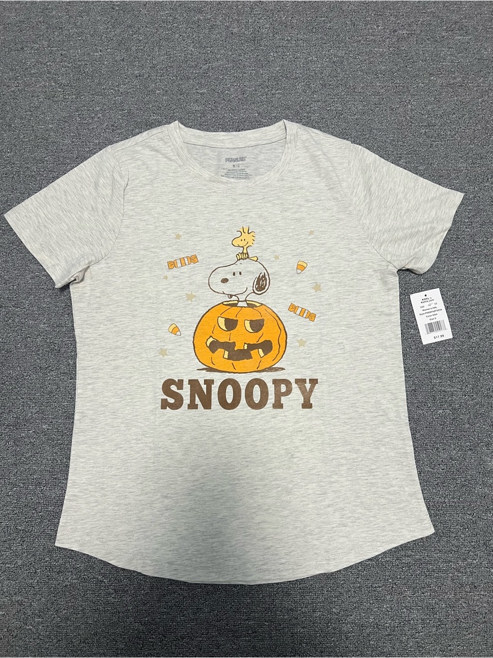 Peanuts Snoopy Halloween Pumpkin Tee Adult S